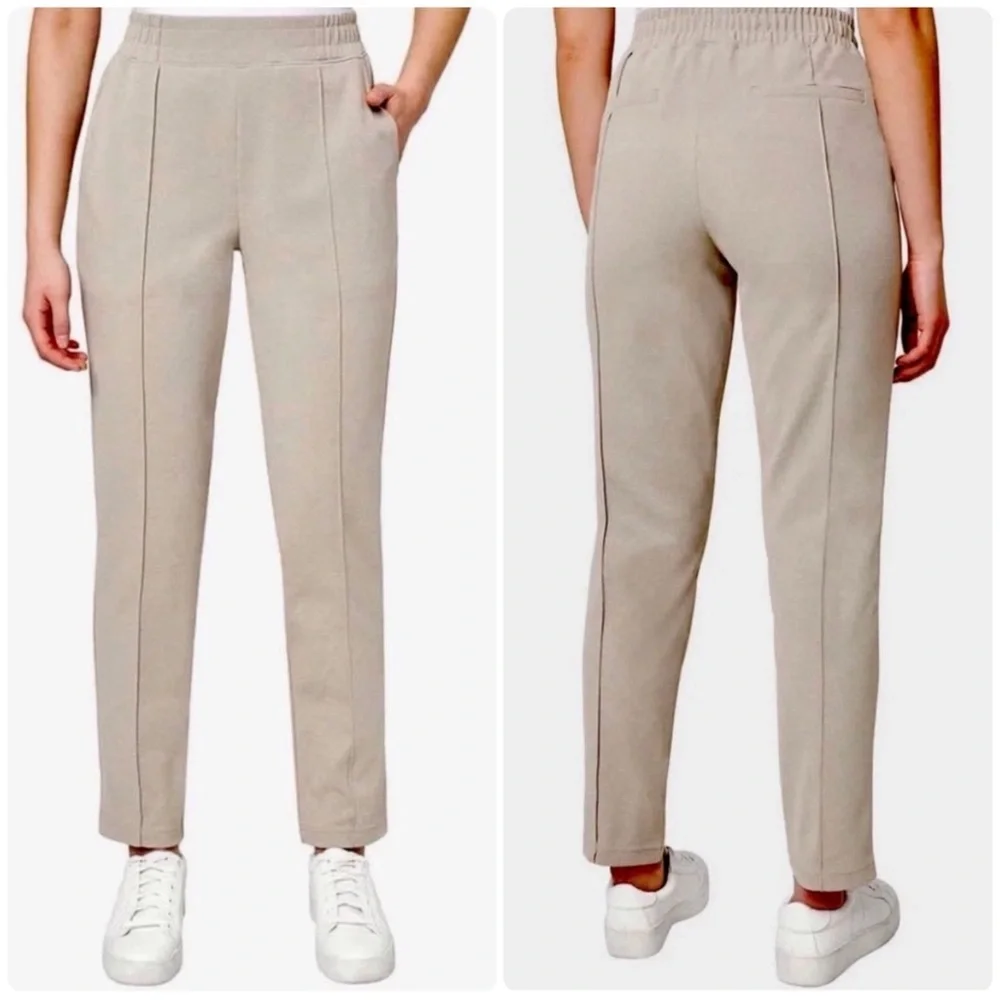 Mondetta Pull on Pintuck Pants Women’s XL Beige Straight Comfort Casual Lounge - Picture 3 of 15